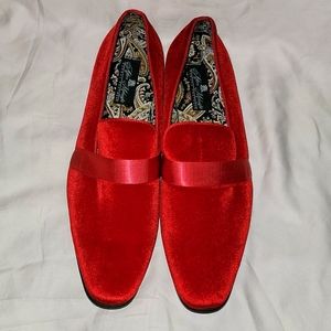 👞❤️🧔🏾‍♂️👞❤️🧔🏾‍♂️Men's Red Velvet Loafers🧔🏾‍♂️❤️👞❤️🧔🏾‍♂️ Size: 13